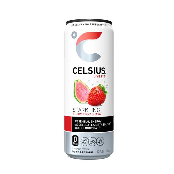 CELSIUS Sparkling Strawberry Guava Image Of CELSIUS Sparkling Strawberry Guava SKU: 320172