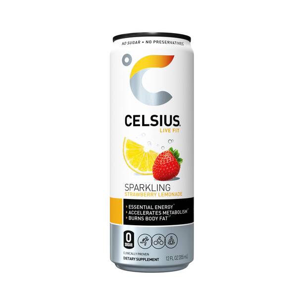 CELSIUS Sparkling Strawberry Lemonade Image Of CELSIUS Sparkling Strawberry Lemonade SKU: 320173