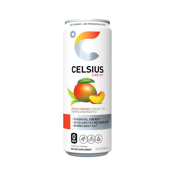 CELSIUS Peach Mango Green Tea Image Of CELSIUS Peach Mango Green Tea SKU: 320181