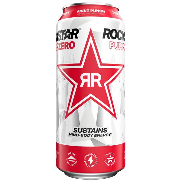 Rockstar Pure Zero Fruit Punch Image Of Rockstar Pure Zero Fruit Punch SKU: 198657